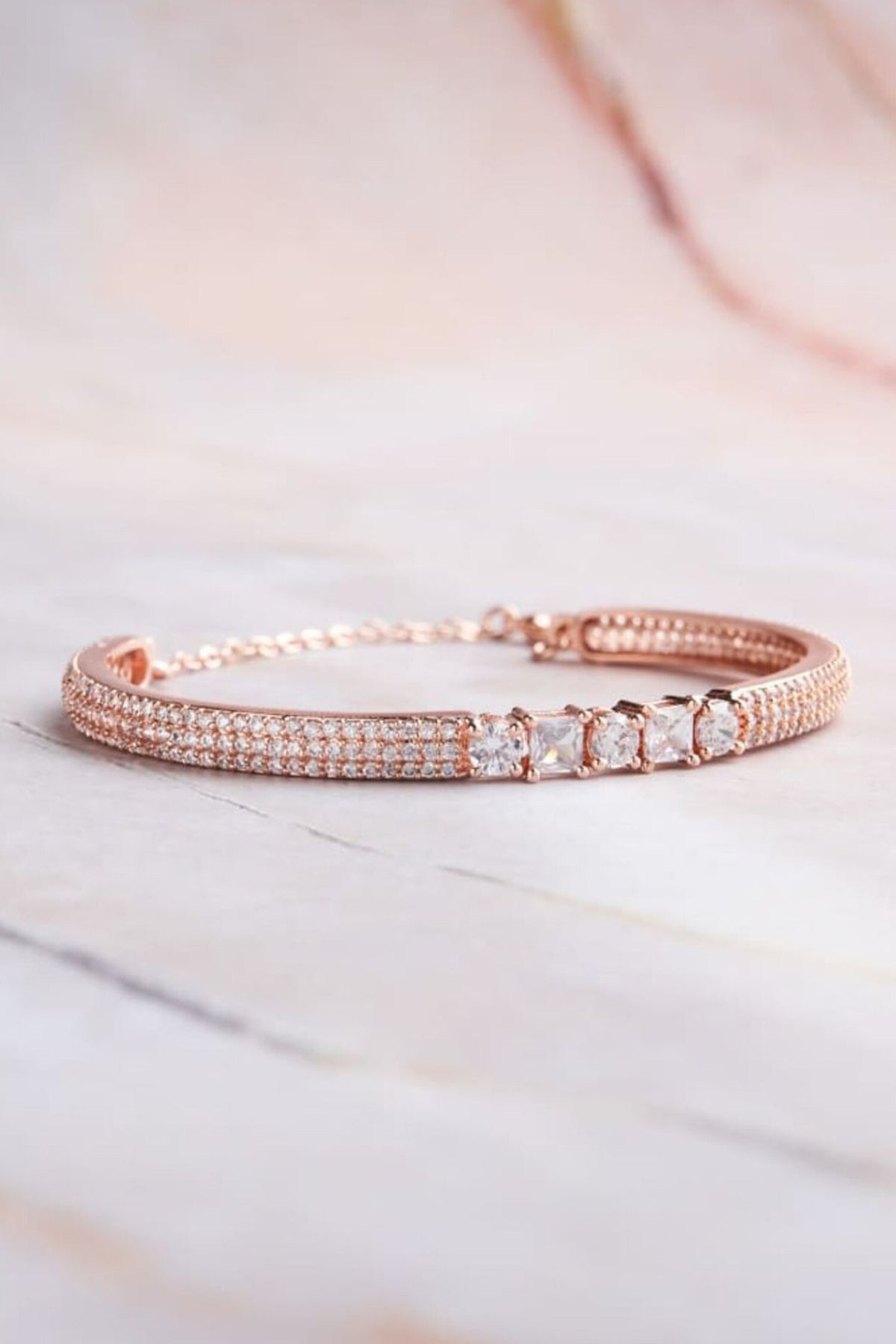Joelle Cubic Zirconia Embellished Bracelet Cuff 