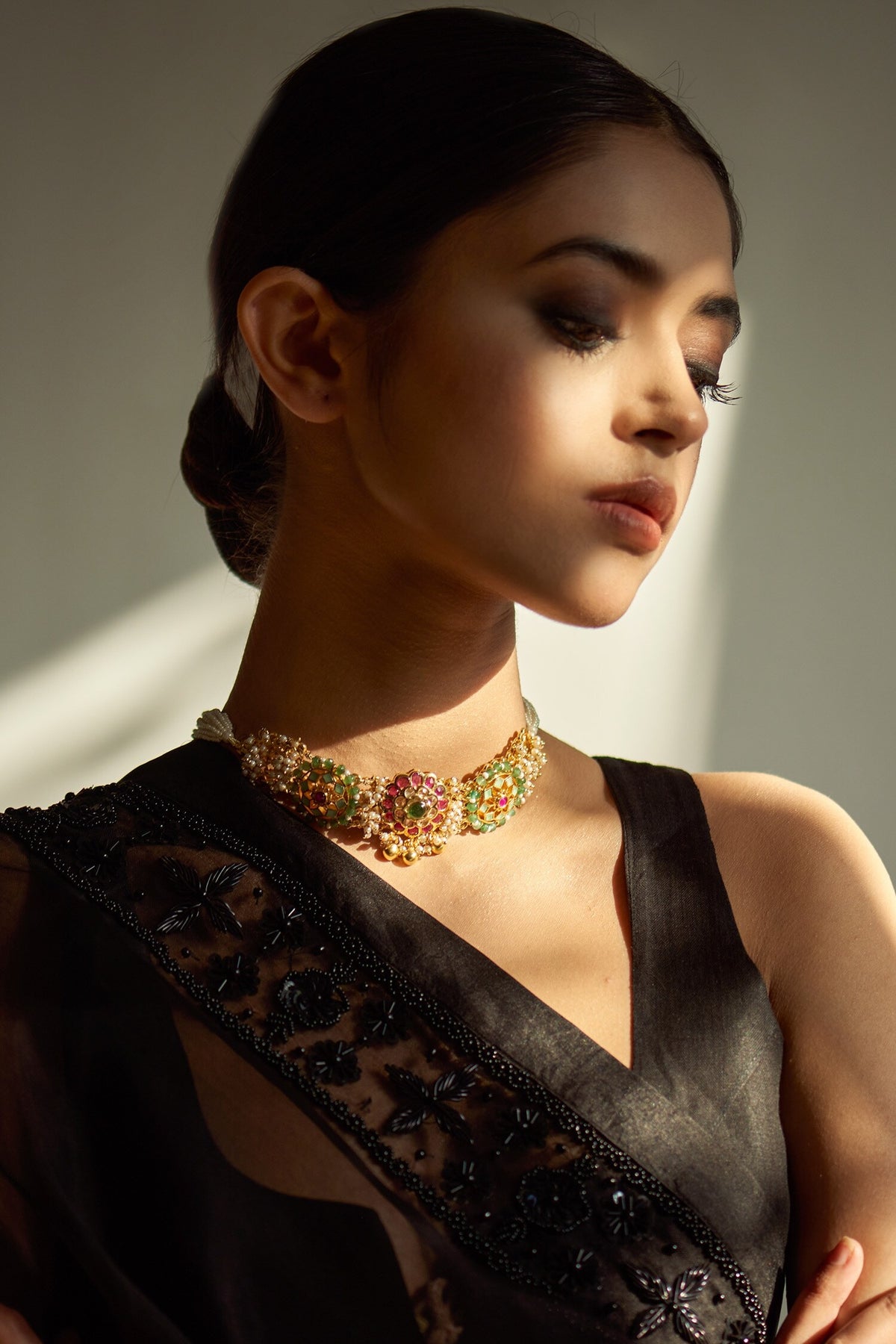 Kundan Embellished Handmade Necklace Set 