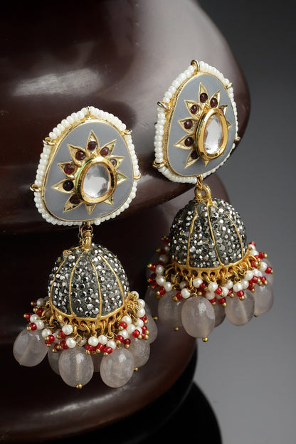 American Diamond Embellished Jhumkis 