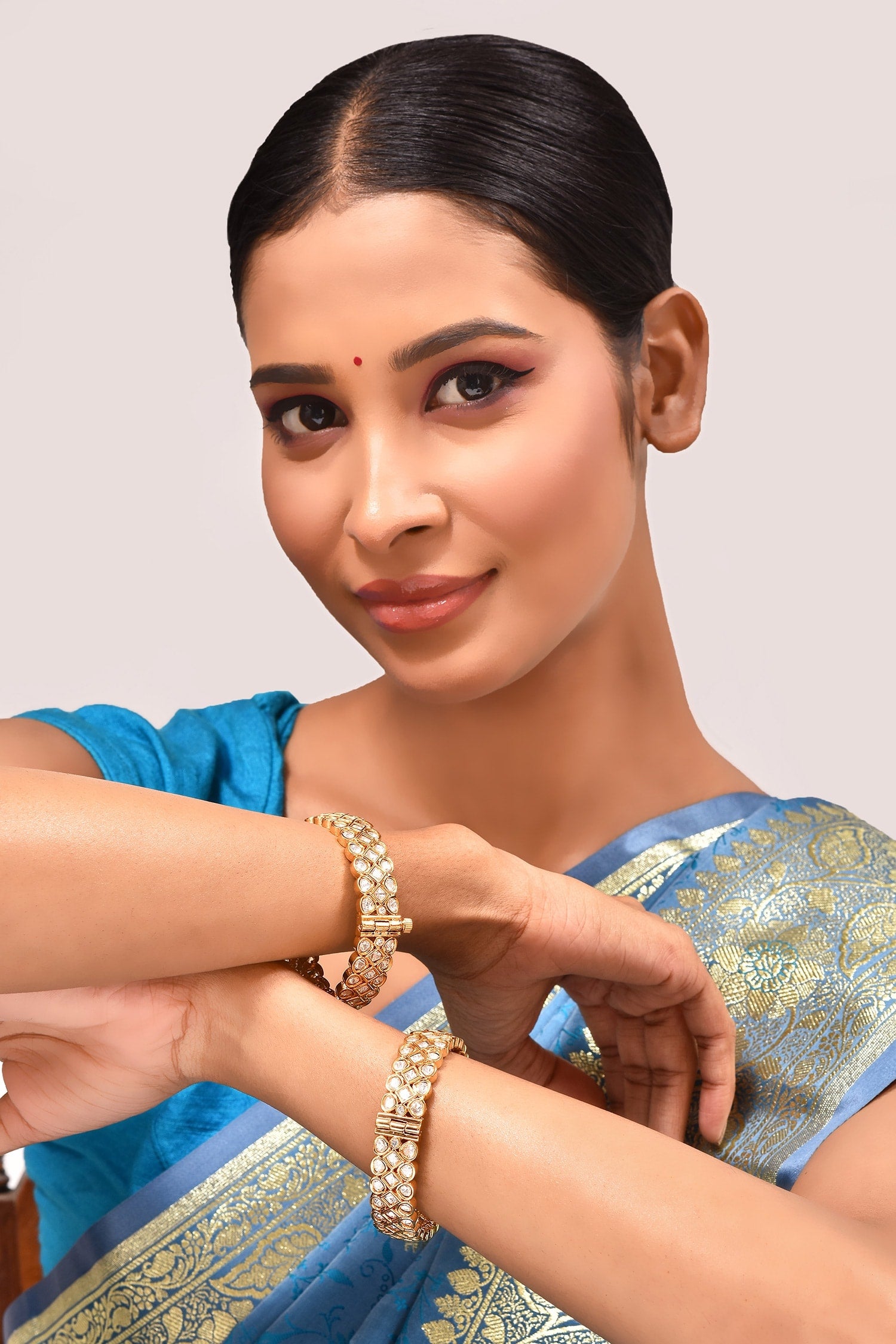 Jadau Kundan Polki Kada - Set of 2 