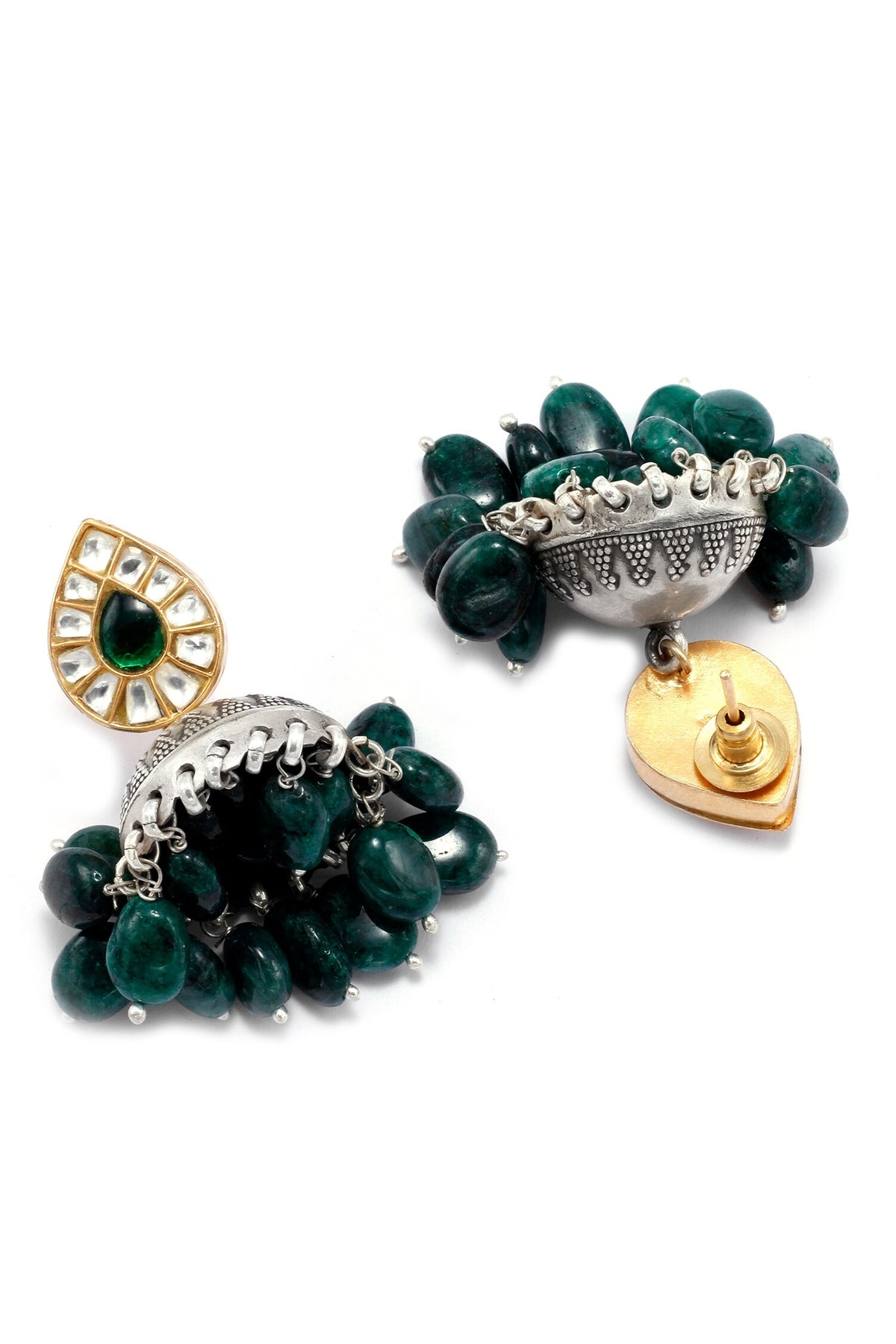 Allami Tear Drop Shaped Jhumkas 
