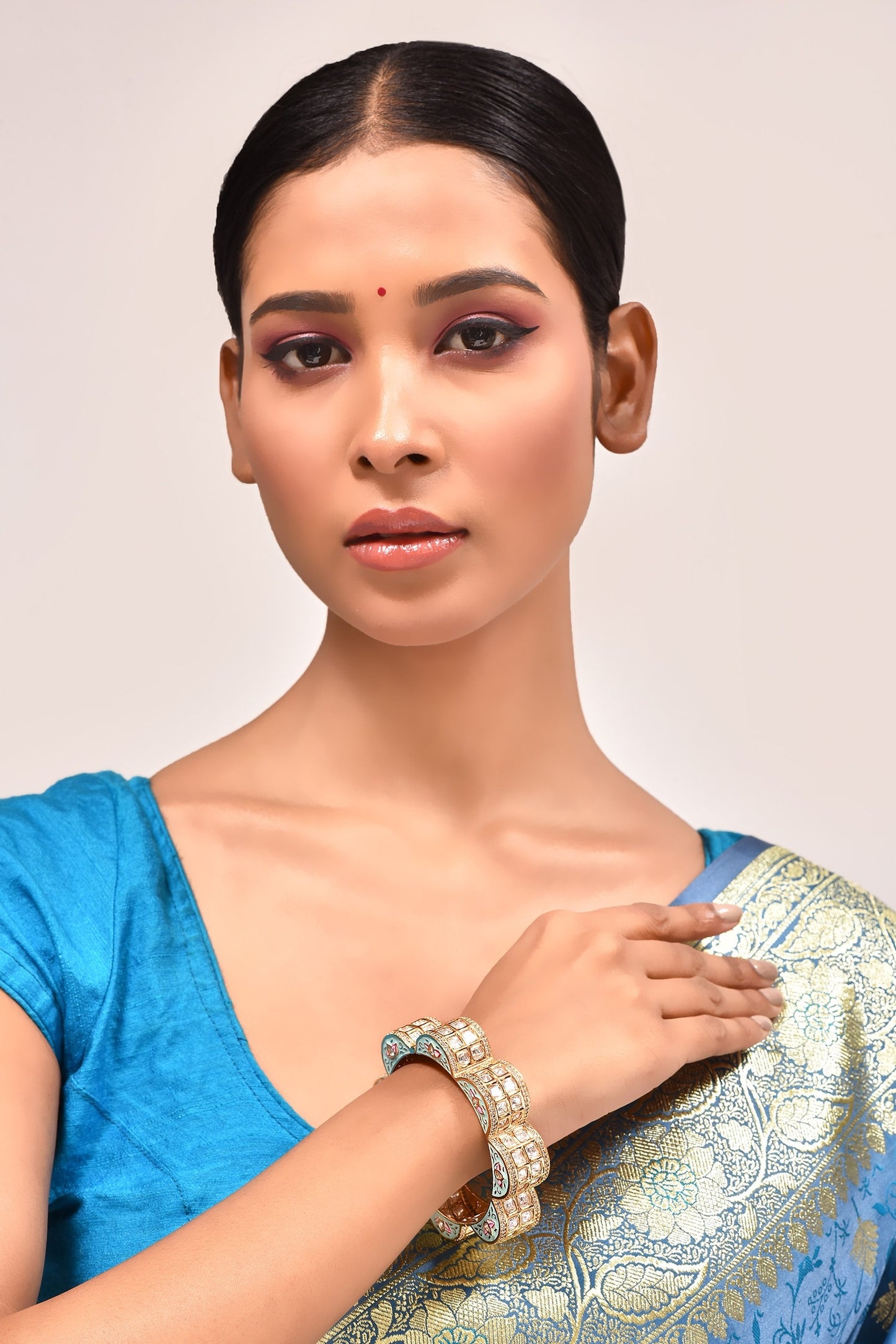 Floral Meenakari Work Kada 