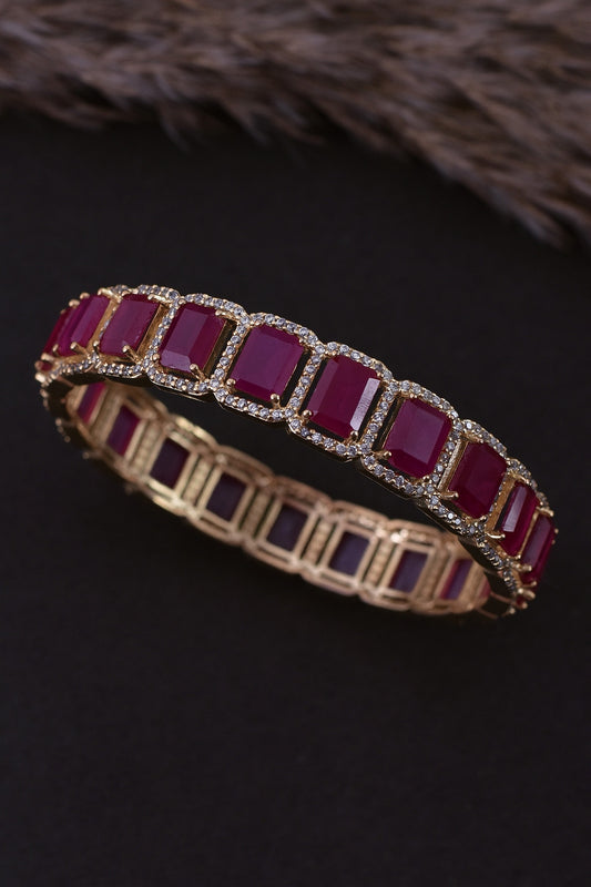 Zirconia Embellished Red Bracelet 