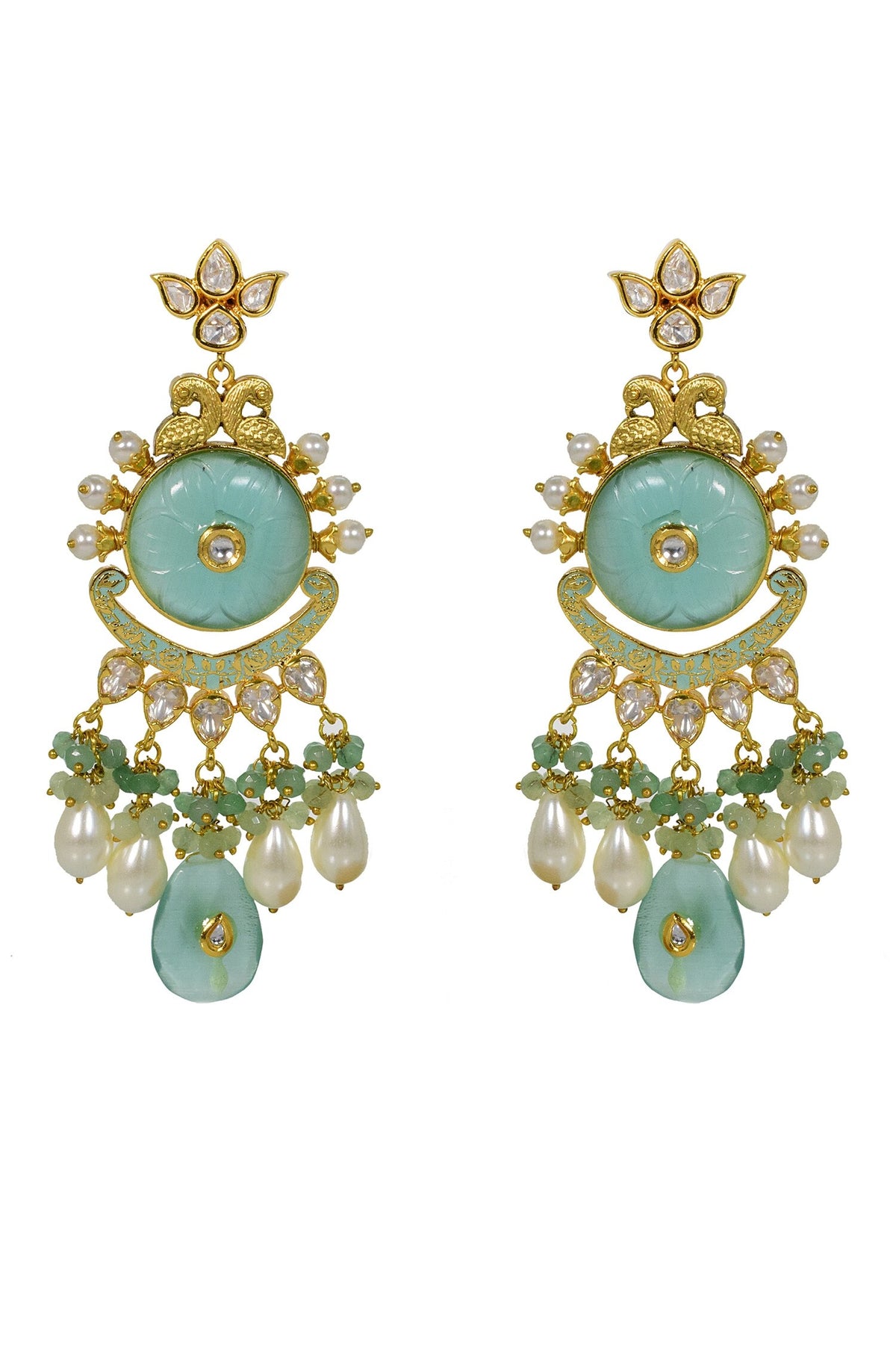 Peacock Carved Earrings 