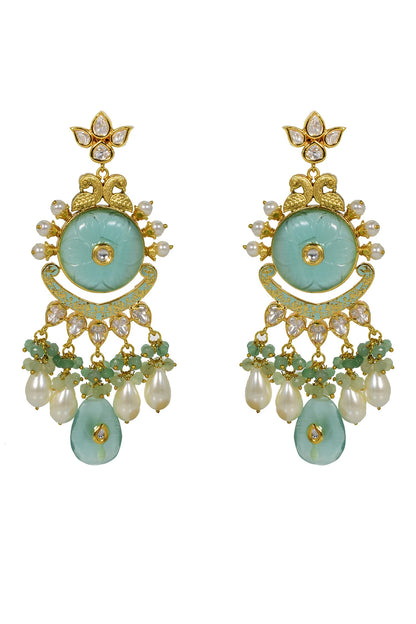Peacock Carved Earrings 