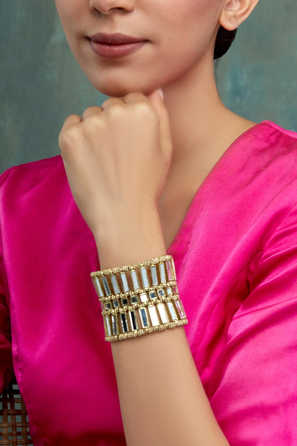 Mirror Studded Falak Naaz Bracelet 