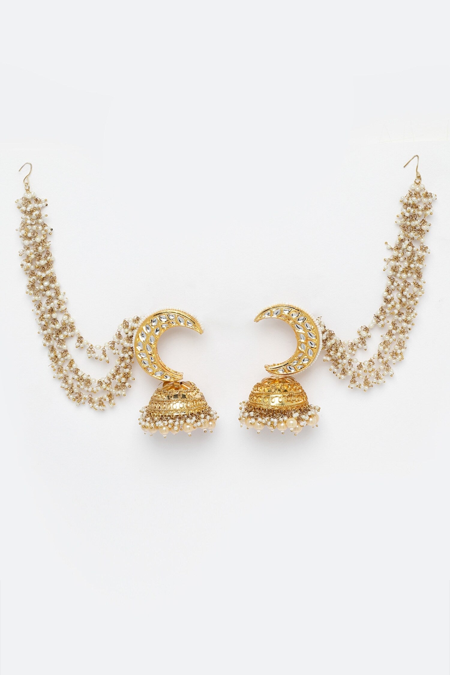 Pearl Embellished Jhumkas 