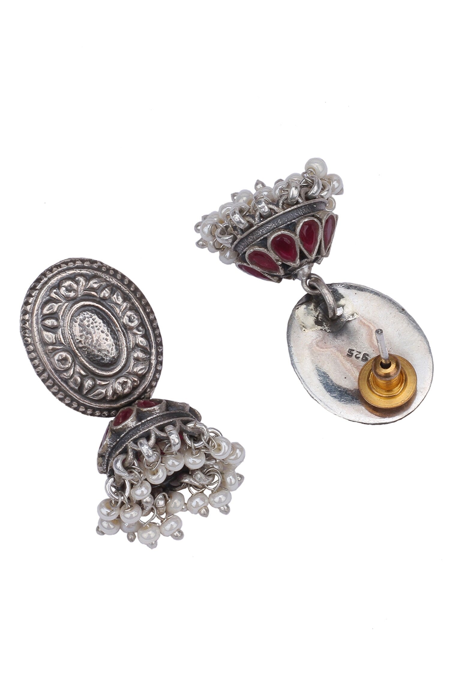 Liba Leaf Carved Jhumkas 