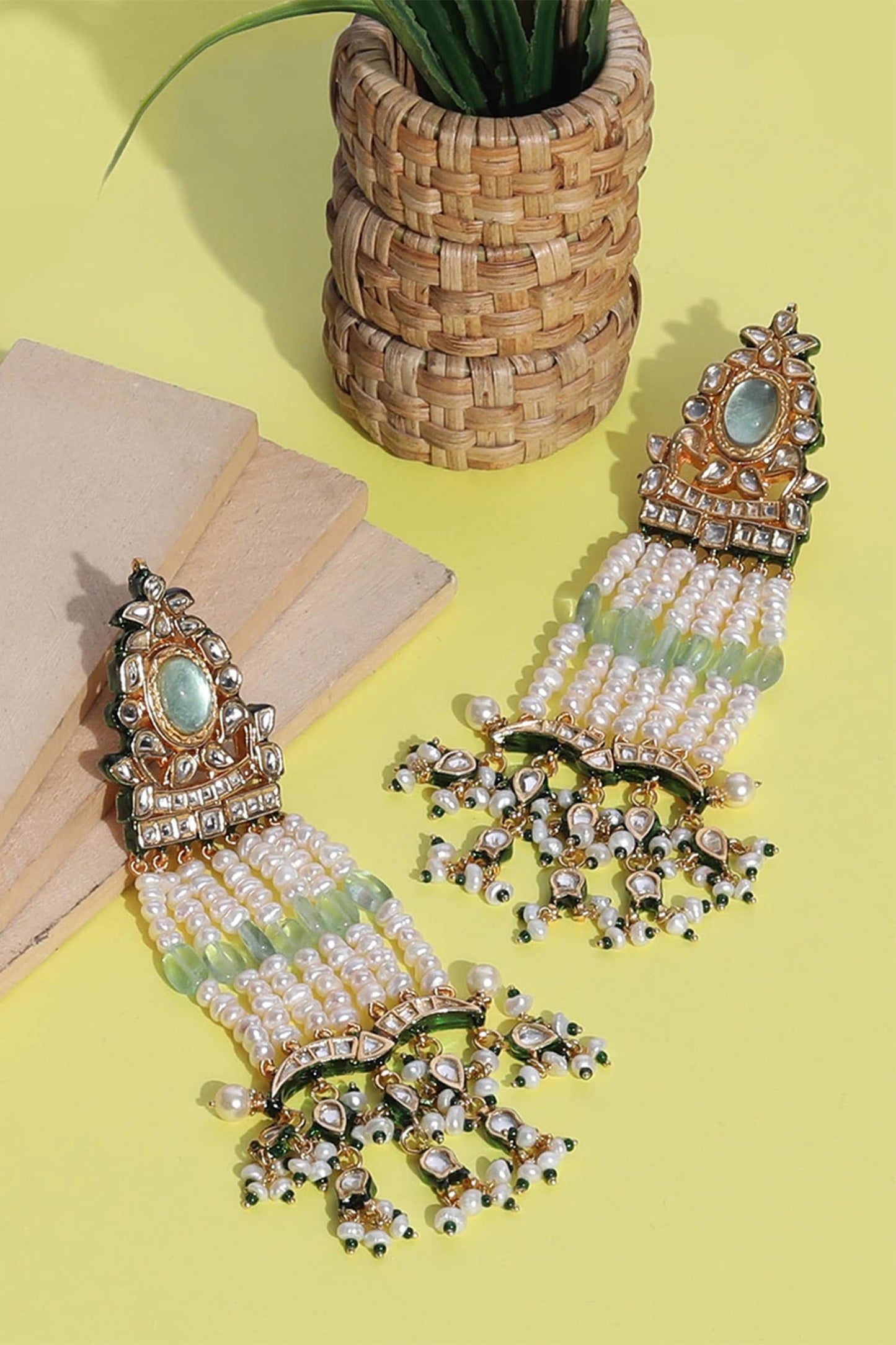 Kundan Embellished Dangler Earrings 