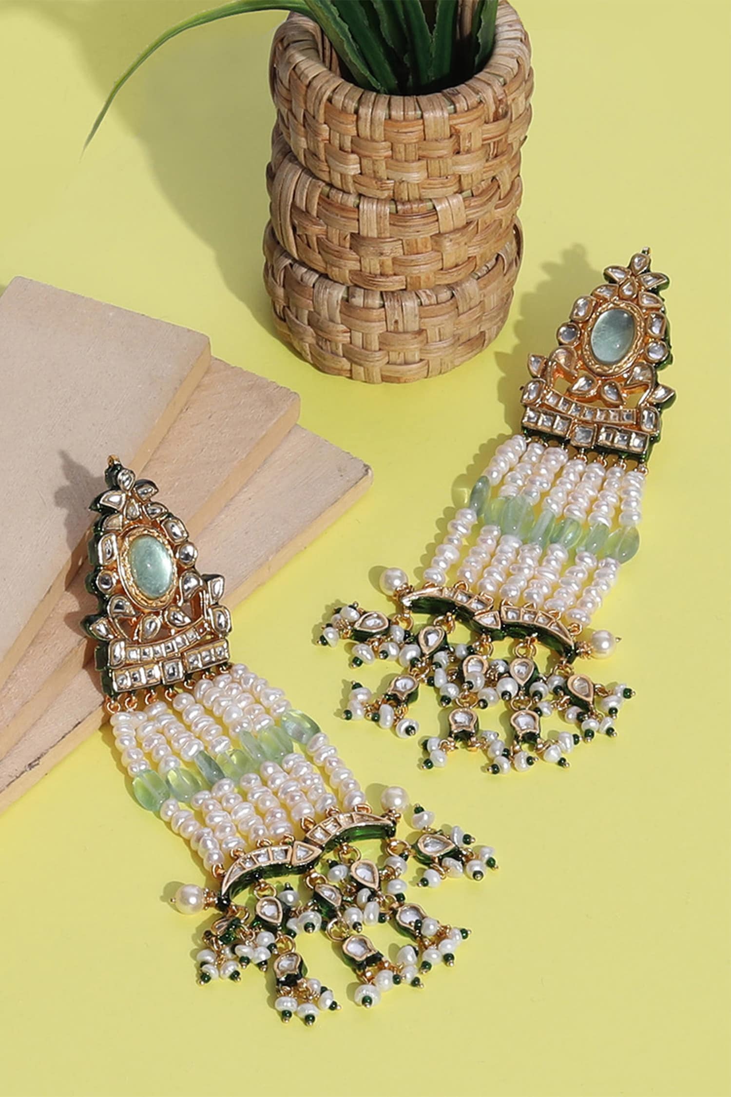 Kundan Embellished Dangler Earrings 