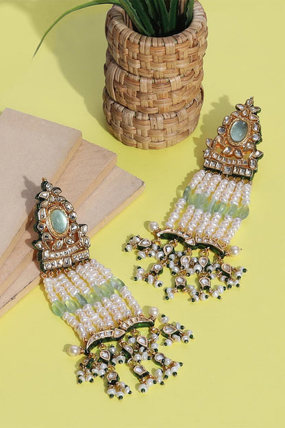 Kundan Embellished Dangler Earrings 