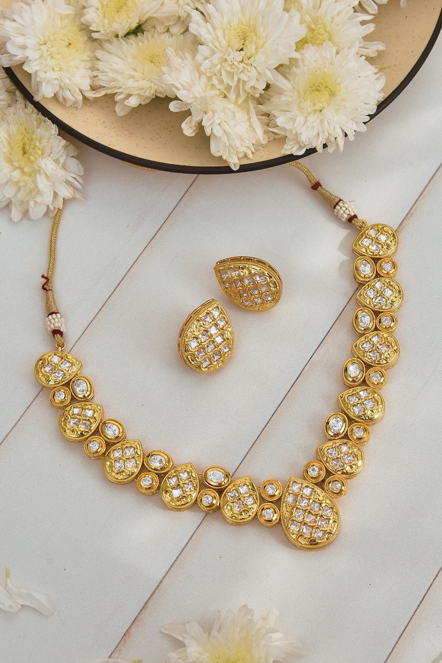 Pearl Shaped Necklace Set 