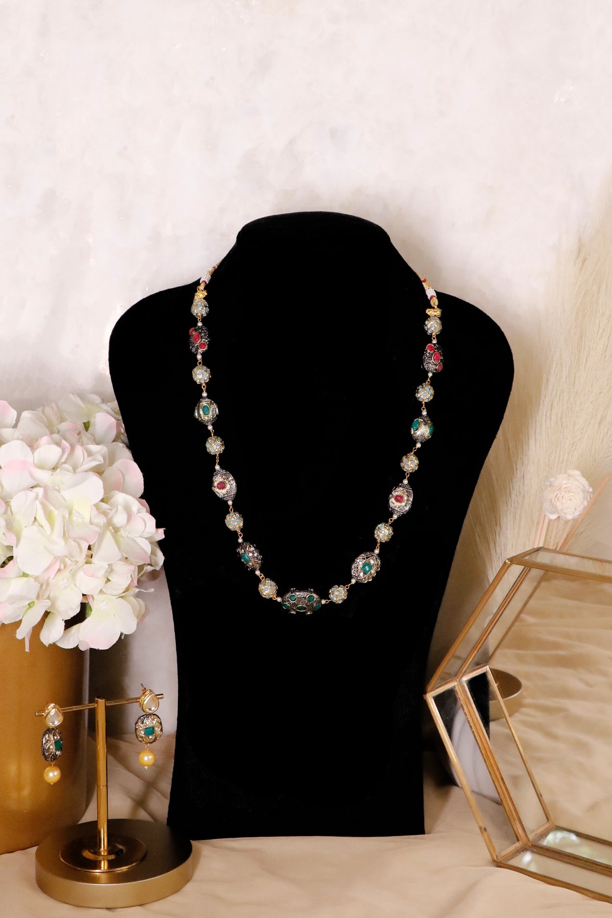 Stone Studded Necklace Set 
