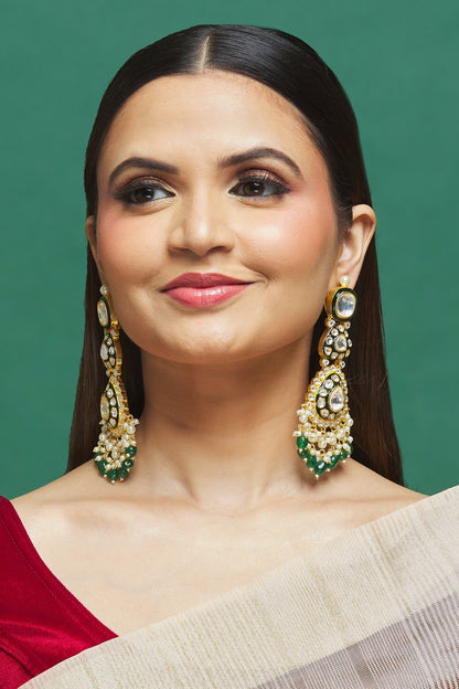 Kundan Embellished Dangler Earrings 