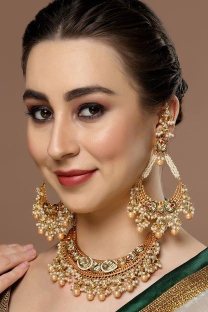 Pearl Drop Embellished Choker 
