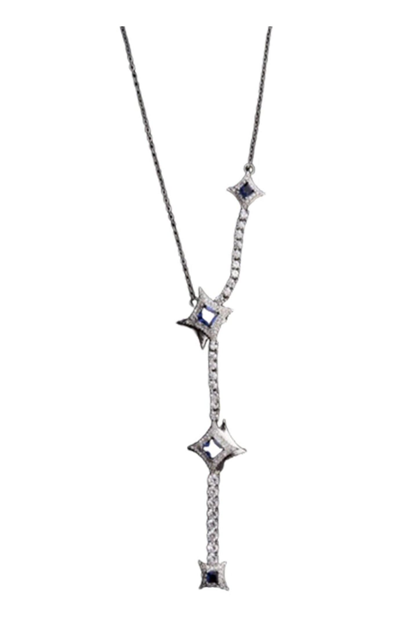 Amy Diamond Shaped Layered Necklace 