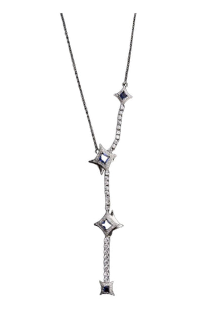 Amy Diamond Shaped Layered Necklace 