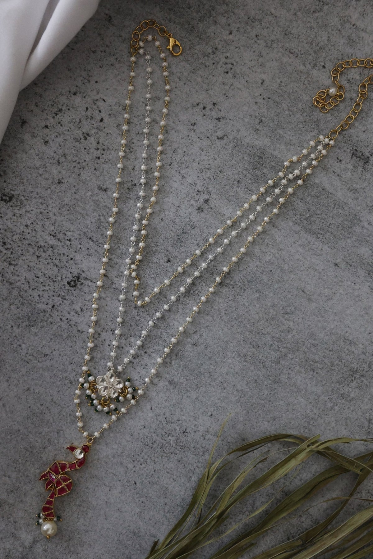 Layered Peacock Necklace 