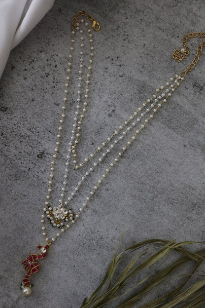 Layered Peacock Necklace 