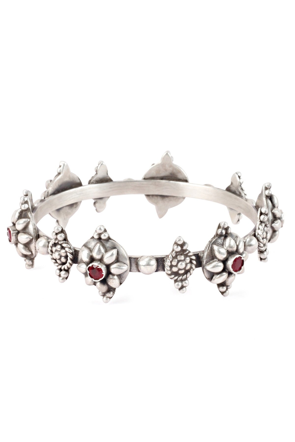 Ira Embellished Oxidised Bracelet 