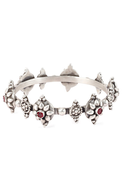 Ira Embellished Oxidised Bracelet 