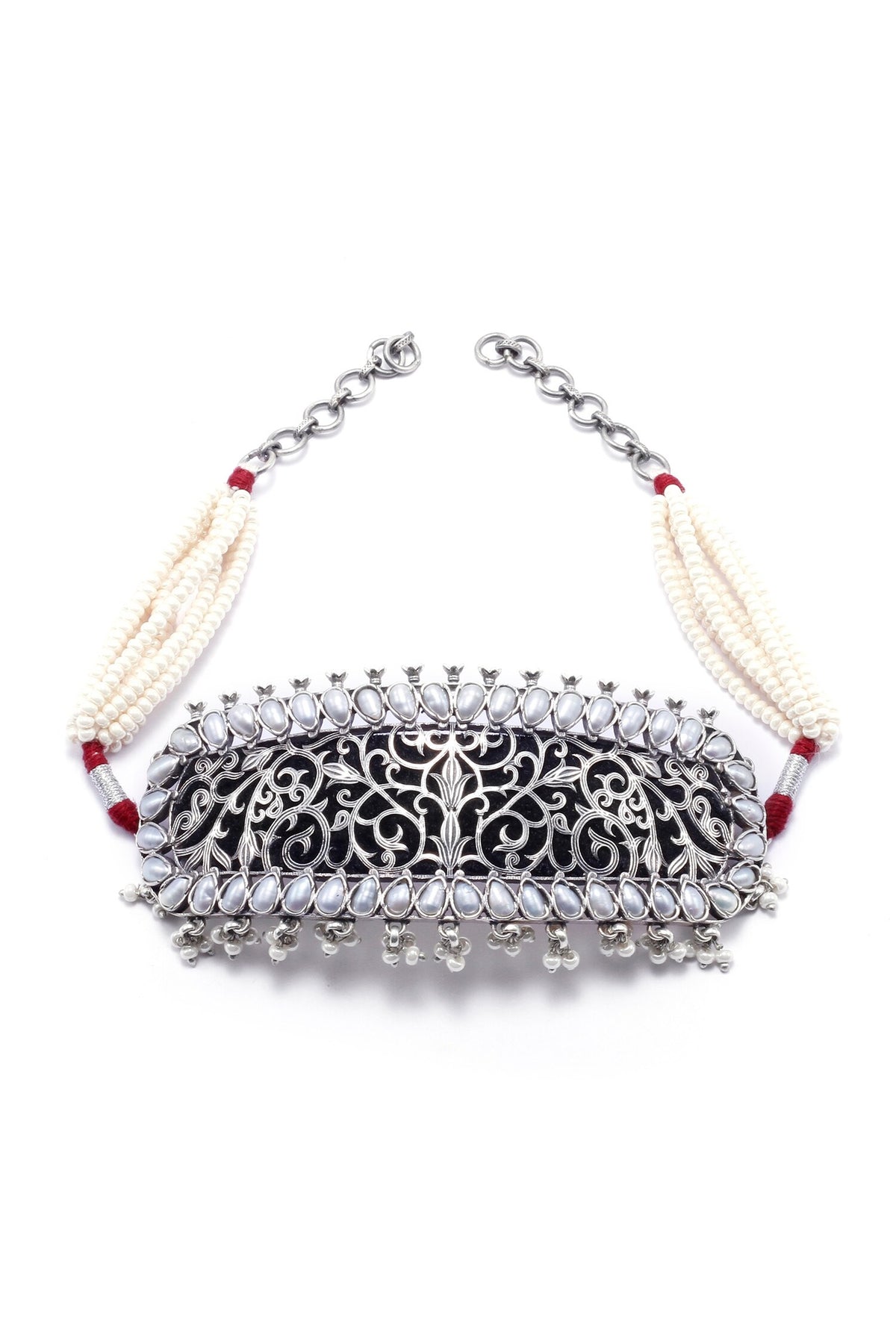 Sharia Pearl Embellished Choker 