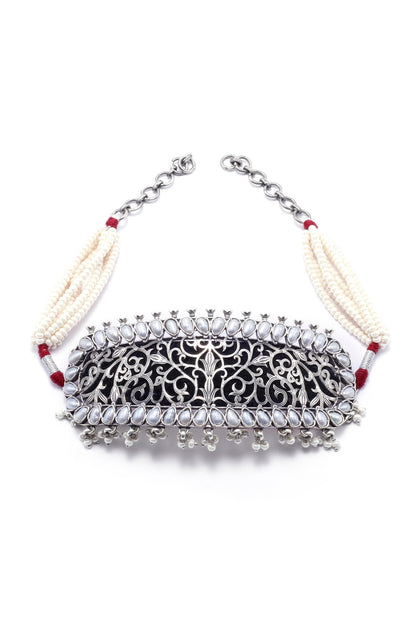 Sharia Pearl Embellished Choker 