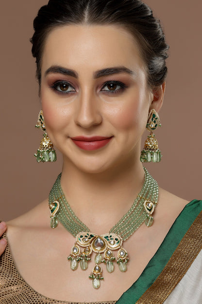 Meenakari Work Pendant Necklace Set 