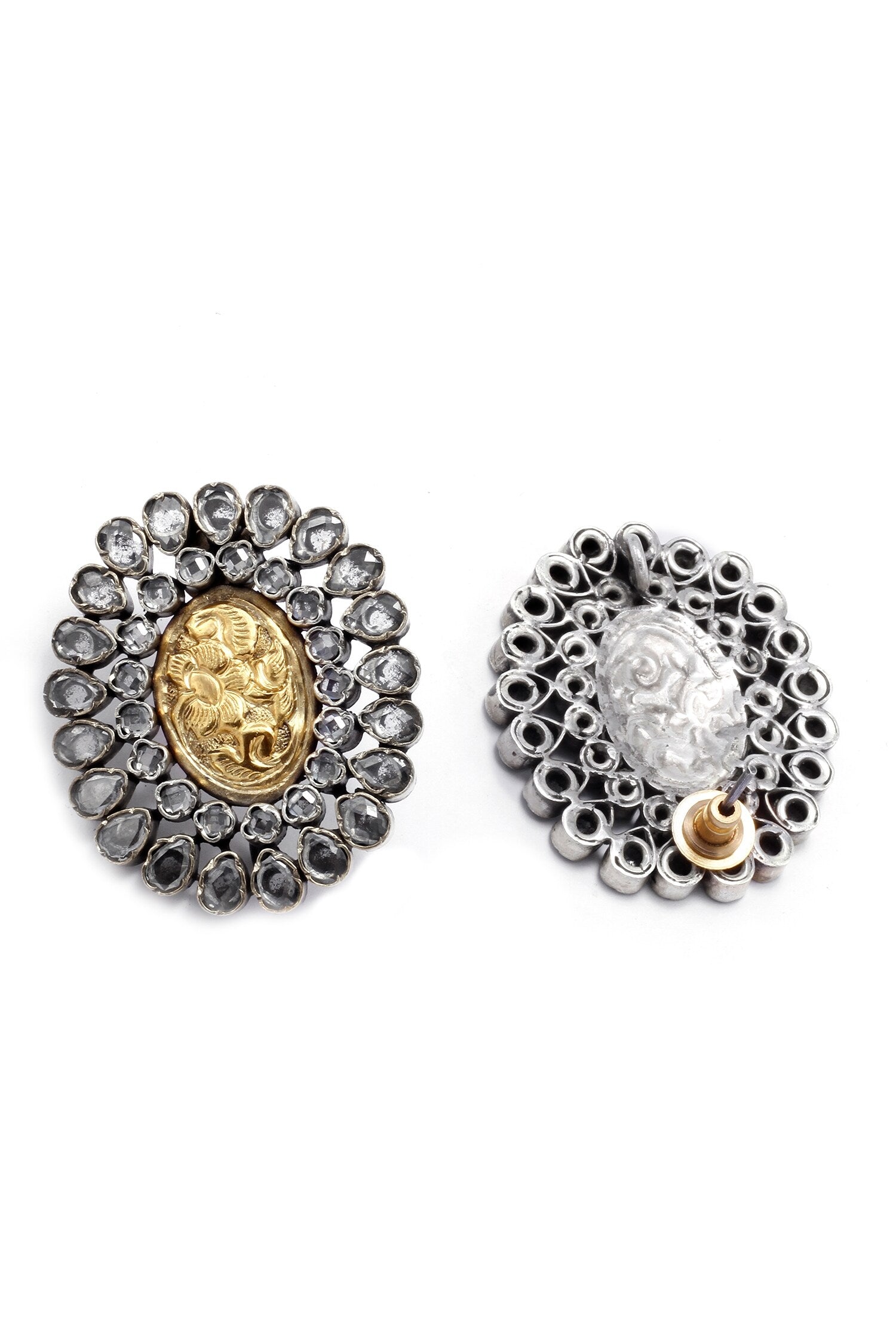 Louise Oval Shaped Stud Earrings 