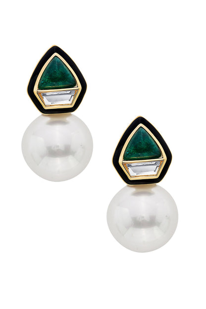 Razia Quartz Mirror Earrings 