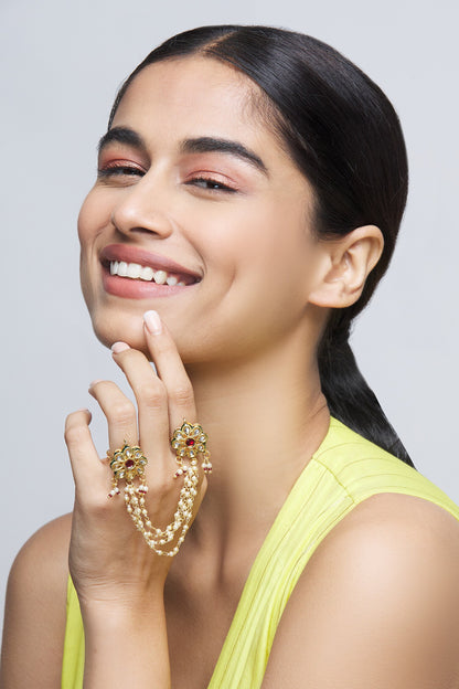 Kundan Floral Ring 