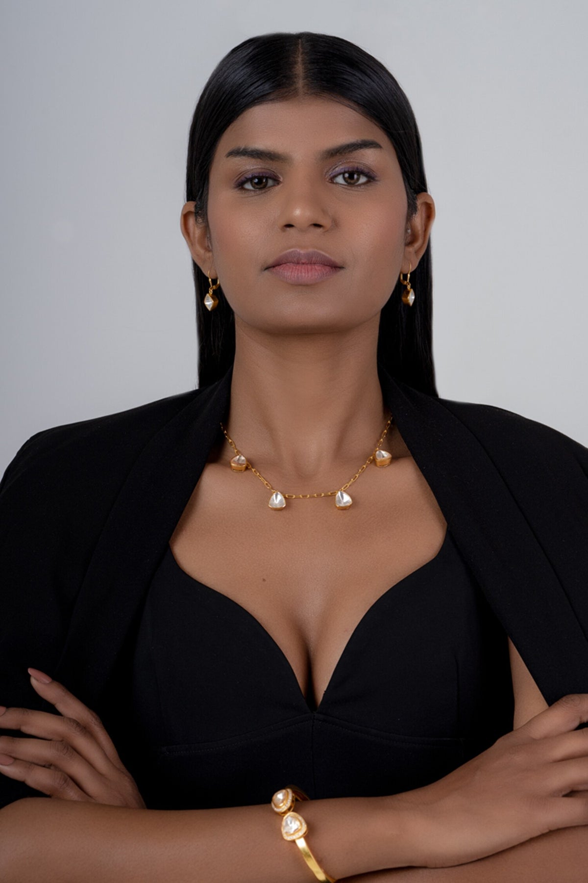 Polki Embellished Necklace Set 
