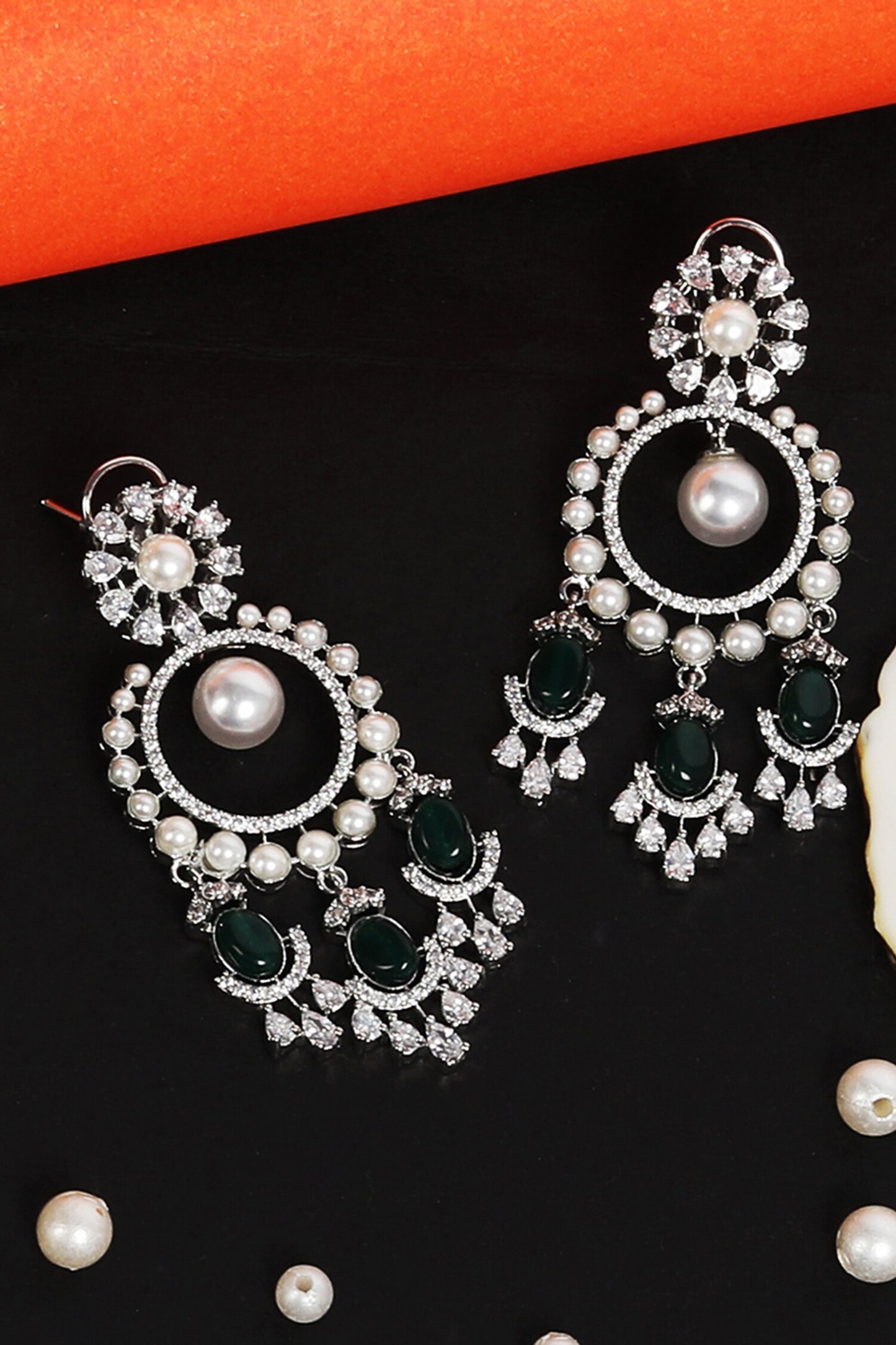 Stone Drop Dangler Earrings 