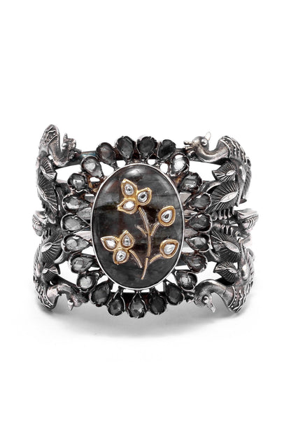 Shabina Stone Embellished Cuff Bracelet 