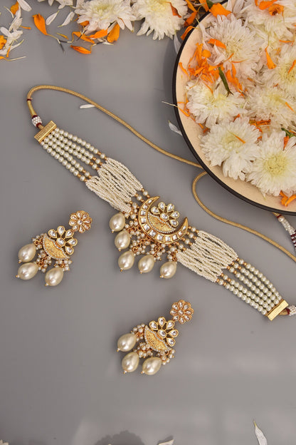 Layered Pendant Choker Set 