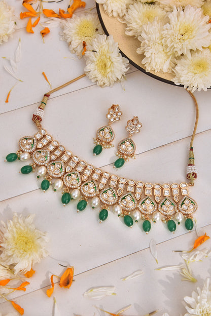 Pearl Embellished Choker Set 