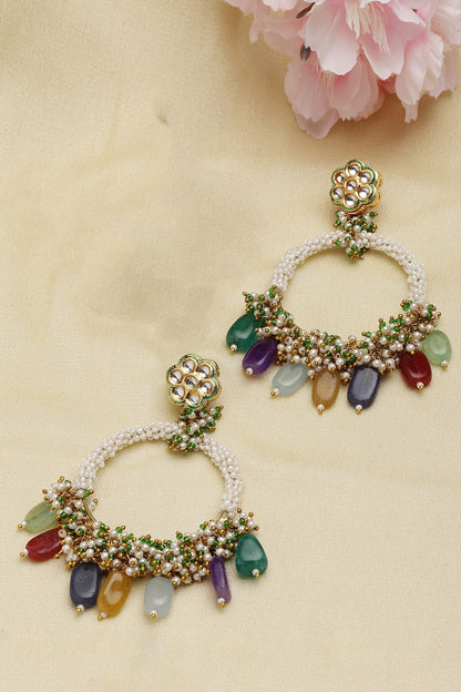 Kundan Embellished Chandbalis 