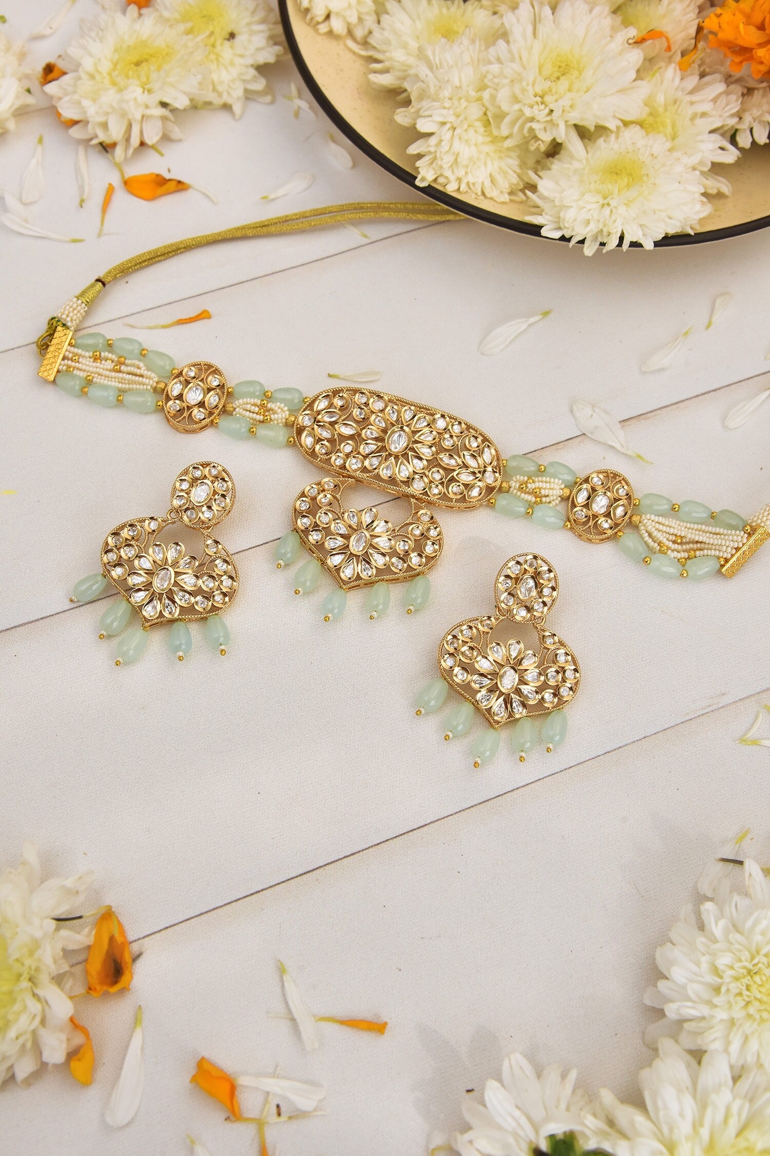 Bead Drop Choker Set 