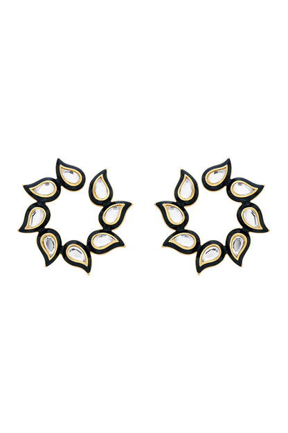 Amina Enamel Mirror Earrings 
