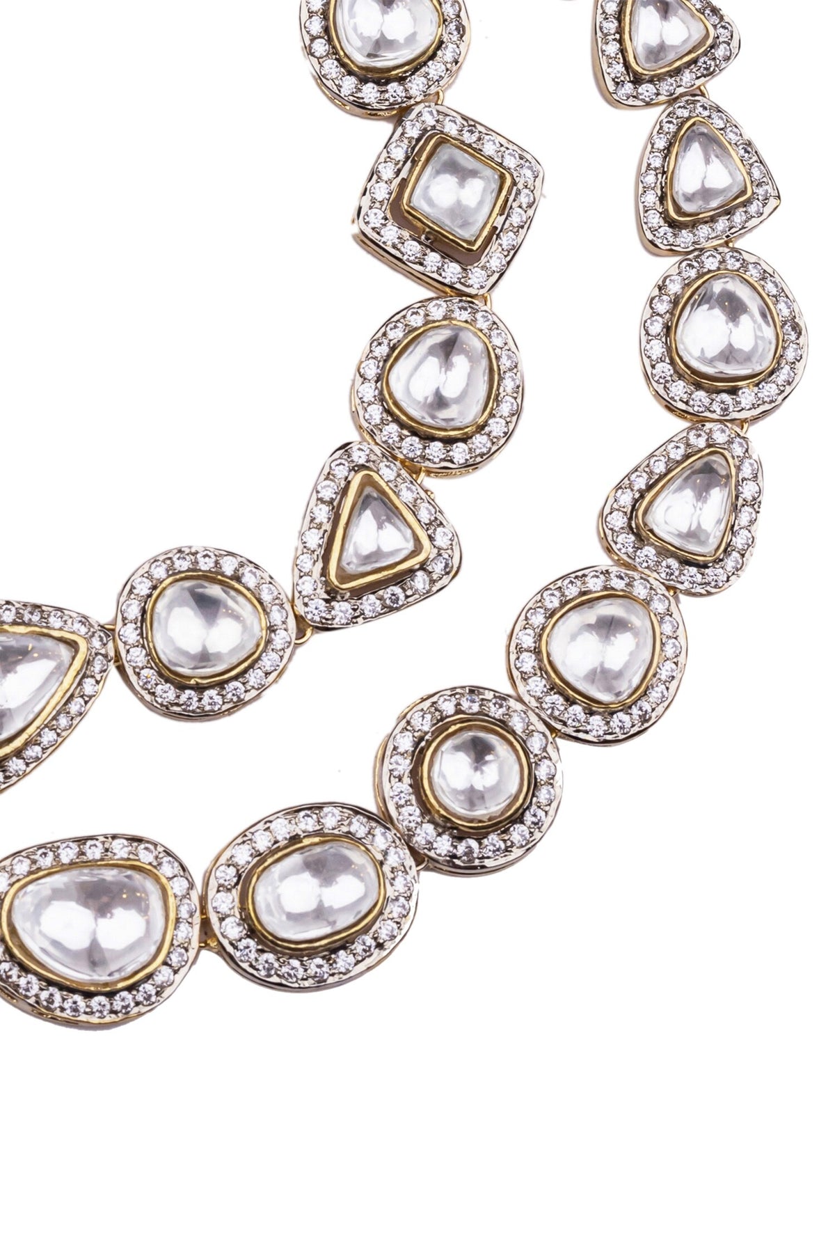 Double Layered Kundan Embellished Necklace 