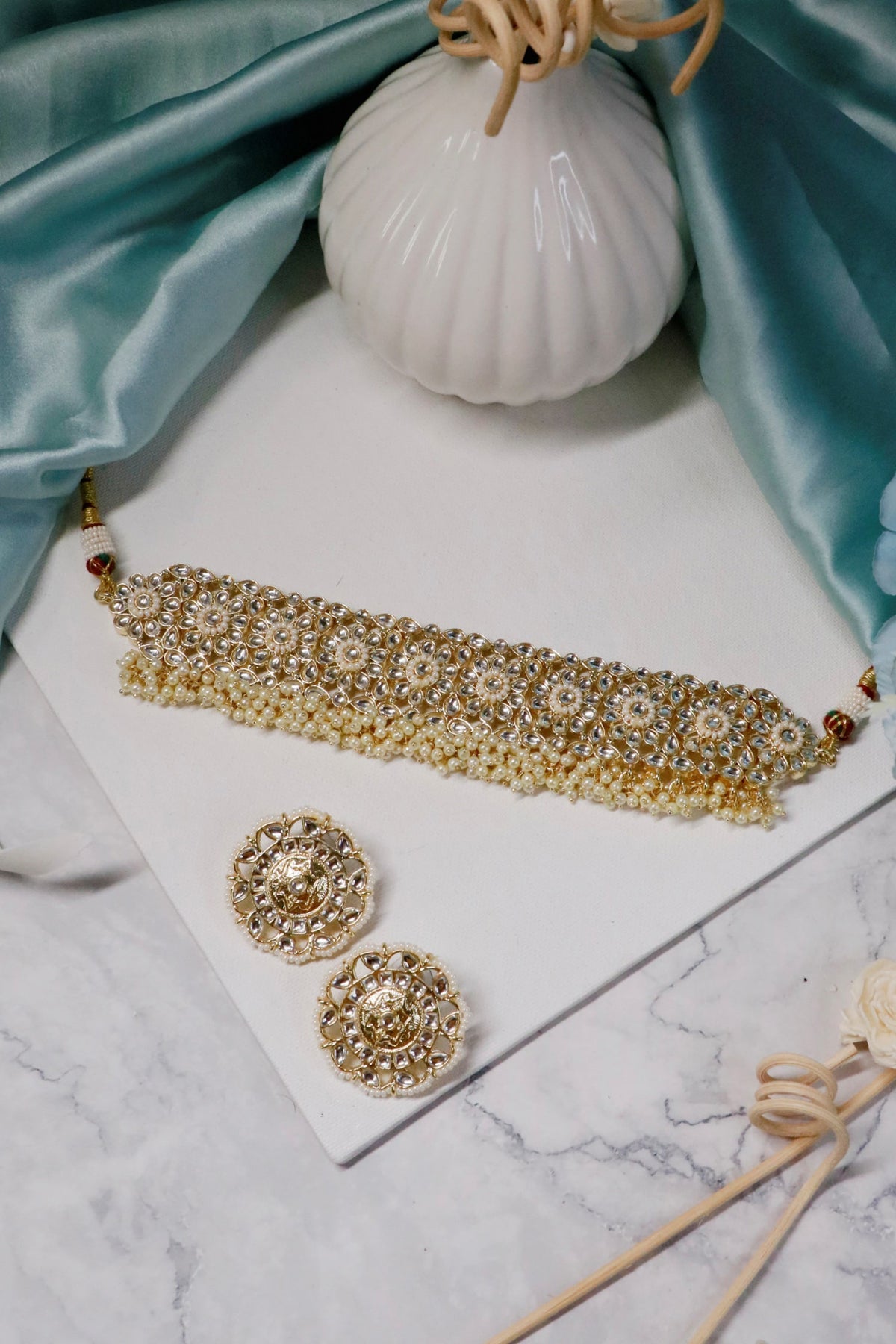 Floral Kundan Choker Set 