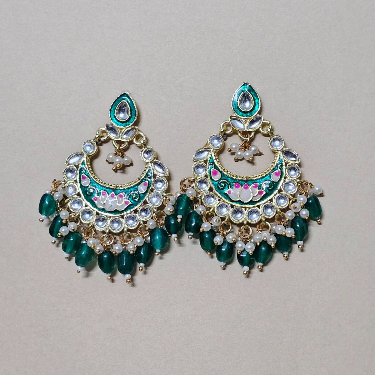 Kundan Chandbali Earrings