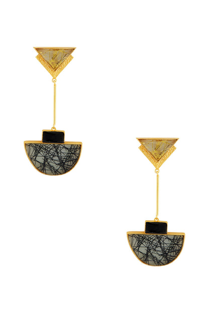 Highlighted Stone Earrings 