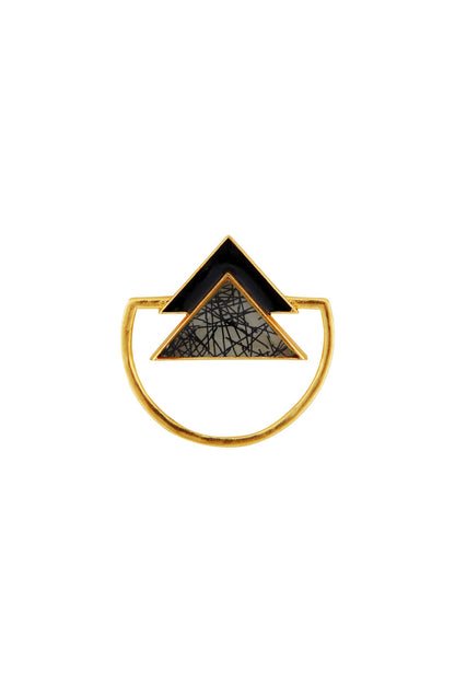 Triangle Stone Embellished Earrings 