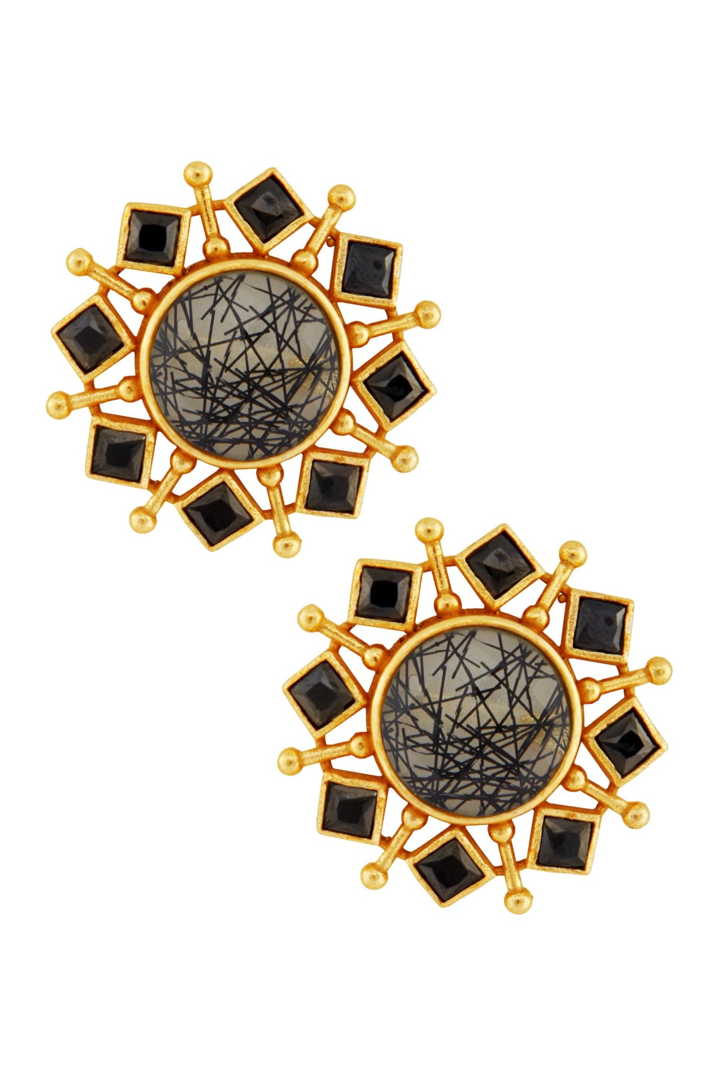 Stone Embellished Earrings 