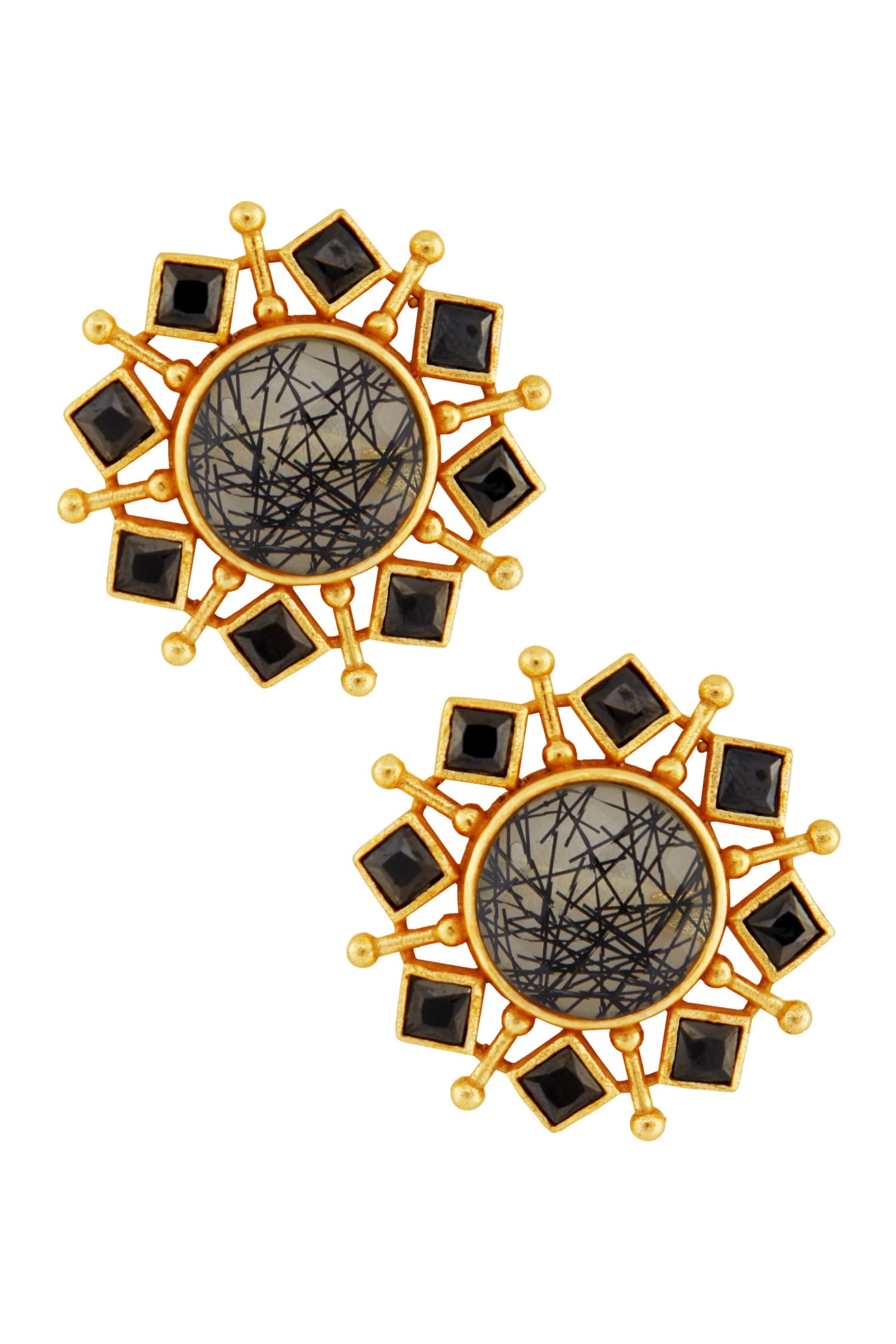 Stone Embellished Earrings 
