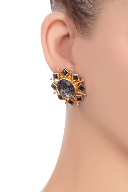 Stone Embellished Earrings 