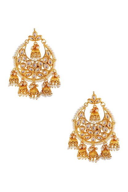 Bead Embellished Jhumka Earrings 