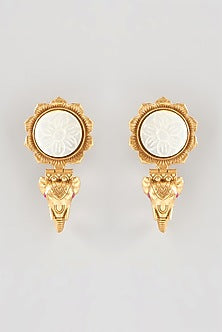 Gold Finish Kundan Polki Long Necklace Set