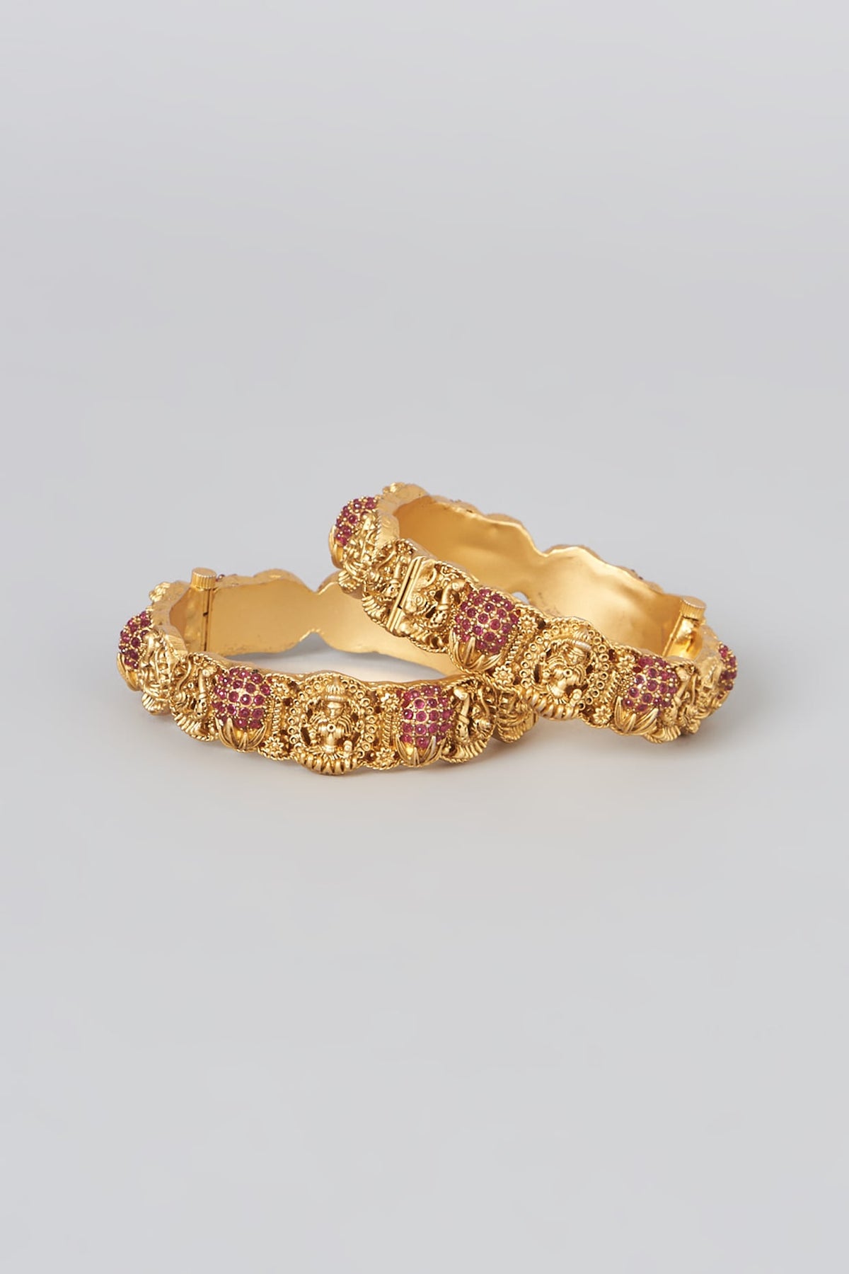 Gold Finish Bangles (Set of 2)